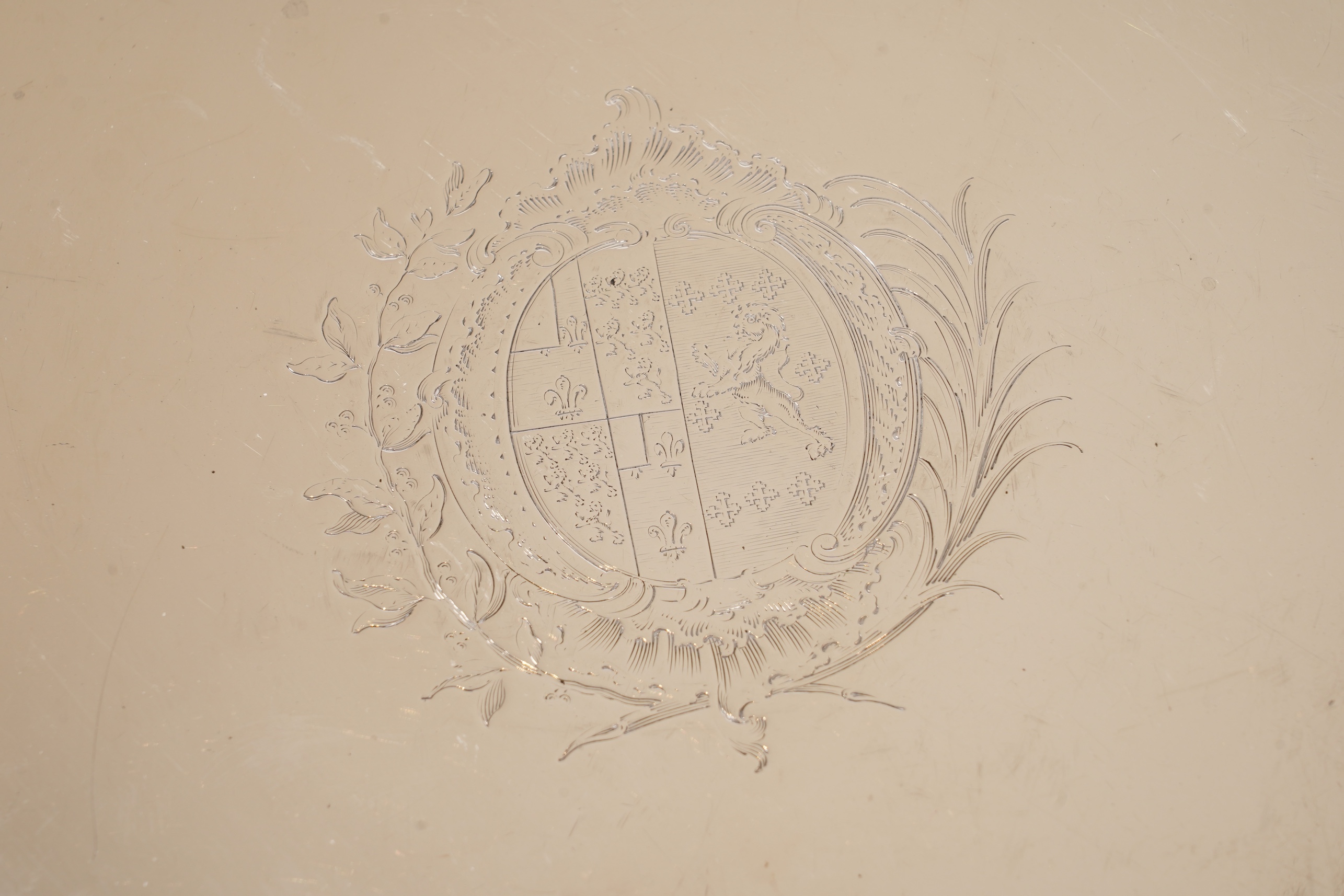 A George III silver salver, by Hannam & Crouch